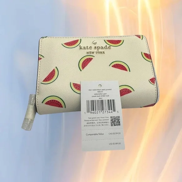 Kate Spade Staci Watermelon Bifold Wallet - NWT and Packaging - Picture 14 of 14
